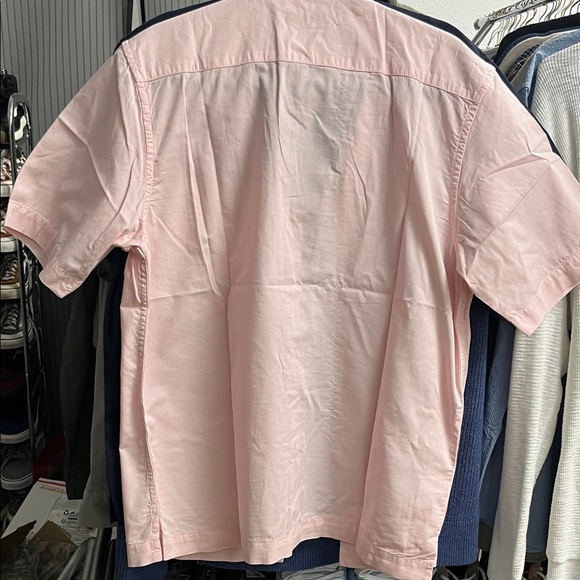 Service Works Men's Light Pink Casual Button Down Camp Shirt - Picture 6 of 6